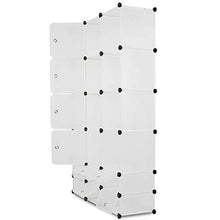 Load image into Gallery viewer, Kleiderschrank mit 12 Fächern Weiß