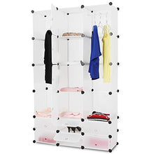 Load image into Gallery viewer, Kleiderschrank mit 12 Fächern Weiß