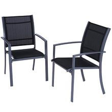 Load image into Gallery viewer, Gartenstuhl Stahl 4pcs Dunkelgrau