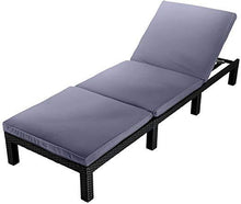 Load image into Gallery viewer, PolyRattan Sonnenliege (Schwarz)