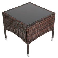 Load image into Gallery viewer, Polyrattan Teetisch (dunkelbraun)