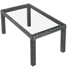 Load image into Gallery viewer, Polyrattan Teetisch Grau 80x45x37cm