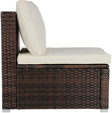 Load image into Gallery viewer, Polyrattan Sofa (Braun)