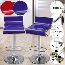 Load image into Gallery viewer, Kunststoff Barhocker(Blau)-2er