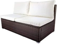 Load image into Gallery viewer, Polyrattan Sofa (Braun)