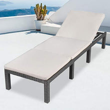 Load image into Gallery viewer, Polyrattan Sonnenliege (Grau)