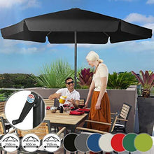 Load image into Gallery viewer, Sonnenschirm 2,5m mit Krempe Pirate Black