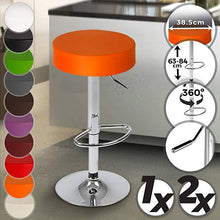 Load image into Gallery viewer, Barhocker Rund Orange 1er