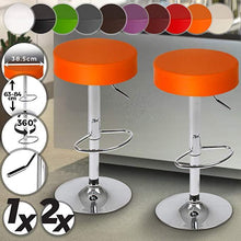 Load image into Gallery viewer, Barhocker Rund Orange 2er
