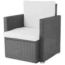 Load image into Gallery viewer, Polyrattan Sofa Grau 2er