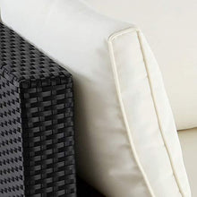 Load image into Gallery viewer, Polyrattan Ecksofa (Schwarz) 130x71x63cm