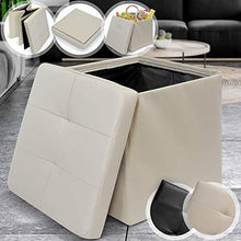 Load image into Gallery viewer, Faltbarer Sitzhocker Beige