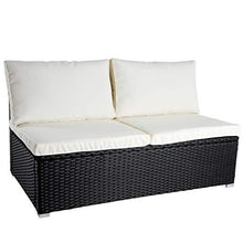 Load image into Gallery viewer, Polyrattan Sofa (Schwarz)