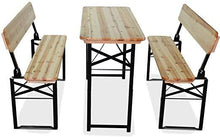 Load image into Gallery viewer, Bierzeltgarnitur mit Lehne, 118x45x75 cm