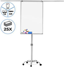 Load image into Gallery viewer, Flipchart mit 5 Rollen - Papierhalter 60x90cm