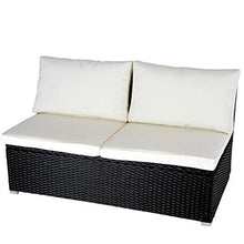 Load image into Gallery viewer, Polyrattan Sofa (Schwarz)