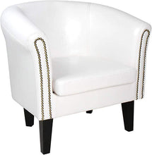 Load image into Gallery viewer, Chesterfield Sessel 2er Weiß Zierknöpfen