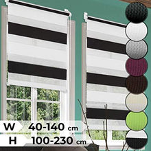 Load image into Gallery viewer, Doppelrollo 50x100cm schwarzweiss
