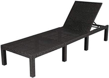 Load image into Gallery viewer, PolyRattan Sonnenliege (Schwarz)