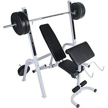 Load image into Gallery viewer, Hantelbank mit 60kg Langhantel