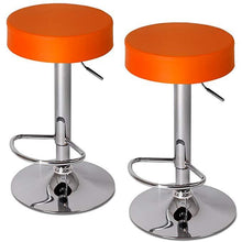 Load image into Gallery viewer, Barhocker Rund Orange 2er