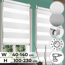 Load image into Gallery viewer, Doppelrollo 120x230cm weiss