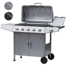 Load image into Gallery viewer, BBQ Gasgrill 5+1 DE/CH/ÖS silber inkl. Regulator