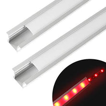 Load image into Gallery viewer, Aluminiumprofil für LED-Streifen LED Strip Aluprofil Set Schiene Alu Profil Aluminium Streifen Pro