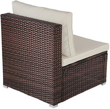 Load image into Gallery viewer, Polyrattan Sofa (Braun)