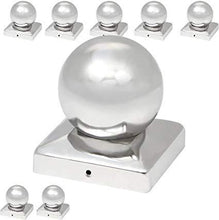 Load image into Gallery viewer, Pfostenkappen Edelstahl 121mm 8er Set