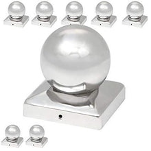 Load image into Gallery viewer, Pfostenkappen Edelstahl 101mm 8er Set