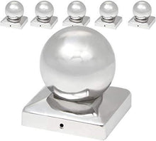 Load image into Gallery viewer, Pfostenkappen Edelstahl 121mm 6er Set