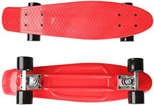 Load image into Gallery viewer, Retro-Skateboard aus Kunststoff-rot