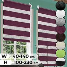 Load image into Gallery viewer, Doppelrollo 120x175cm aubergine