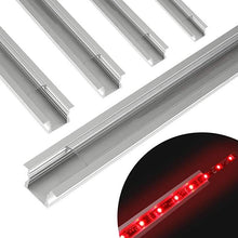 Load image into Gallery viewer, Aluminiumprofil für LED-Streifen LED Strip Aluprofil Set Schiene Alu Profil Aluminium Streifen Pro