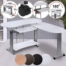 Load image into Gallery viewer, Computertisch 120/60/81cm Weiß