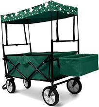 Load image into Gallery viewer, Bollerwagen green- stars roof