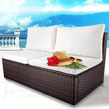 Load image into Gallery viewer, Polyrattan Sofa (Braun)