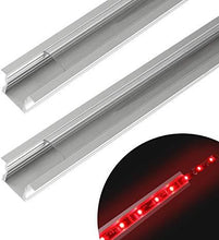 Load image into Gallery viewer, Aluminiumprofil für LED-Streifen LED Strip Aluprofil Set Schiene Alu Profil Aluminium Streifen Pro