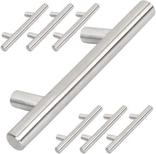 Load image into Gallery viewer, Möbelgriff-Edelstahl gebuerstet-64mm 7er Set