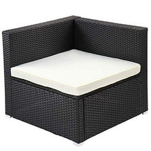 Load image into Gallery viewer, Polyrattan Sofa (Schwarz) 68x68x63cm
