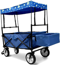 Load image into Gallery viewer, Bollerwagen blue- stars roof