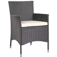 Load image into Gallery viewer, PolyRattan Rattanstuhl05 grau 4er Set