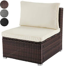 Load image into Gallery viewer, Polyrattan Sofa (Braun)