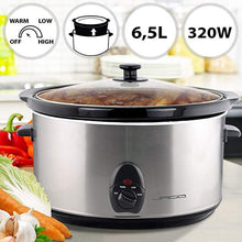 Load image into Gallery viewer, Slow cooker 6.5L silver