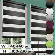 Load image into Gallery viewer, Doppelrollo 120x175cm schwarz