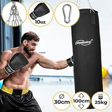 Load image into Gallery viewer, Boxsack mit Boxhandschuhen 10oz 25kg