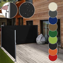 Load image into Gallery viewer, Doppel Seitenmarkise 180x600cm Schwarz