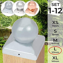 Load image into Gallery viewer, Pfostenkappen verzinkter Stahl 121mm 2er Set