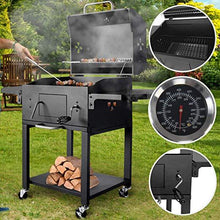 Load image into Gallery viewer, Holzkohlegrill aus Stahl, Schwarz